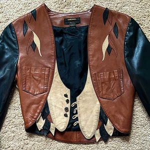 Vintage DIESEL Cropped Leather Jacket